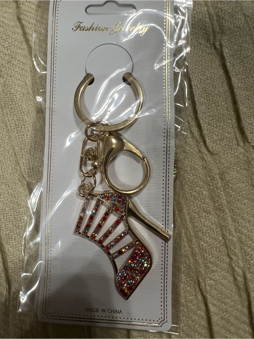 3 Bundle Key Chain or Bag Charm NWT Strawberry, Butterfly, High Heel. - Picture 5 of 7